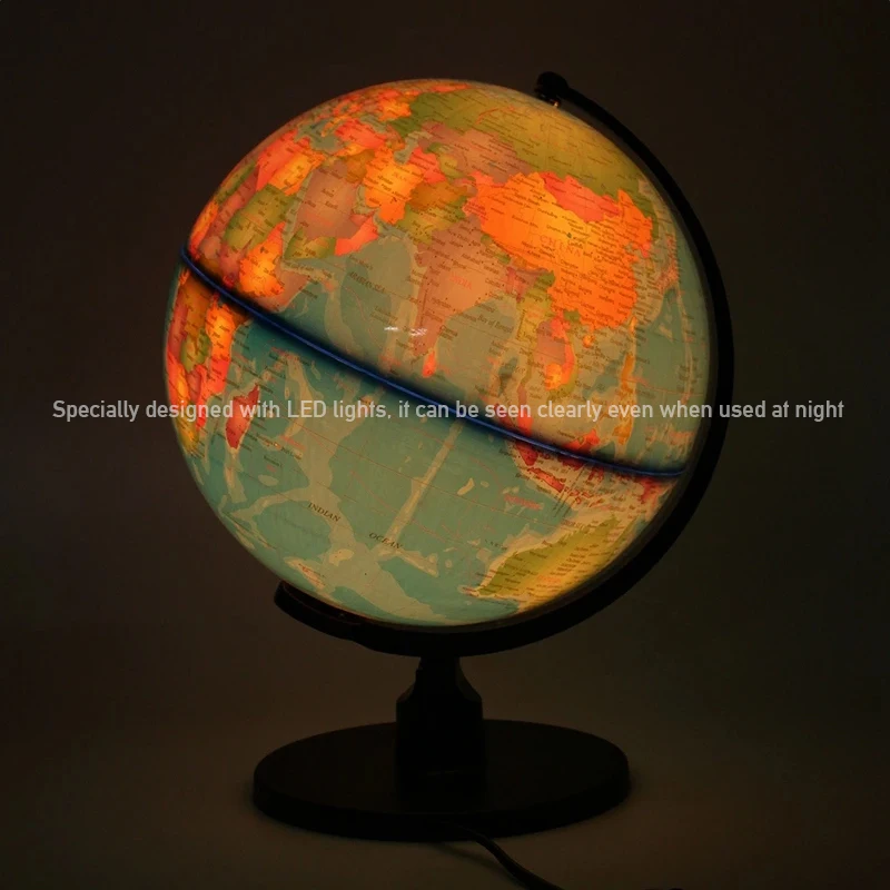 1/2 Sets LED Light World Earth Globe Map Geography Balloon Desk Kids Education Gadgets With Kids Elementary Education At Home