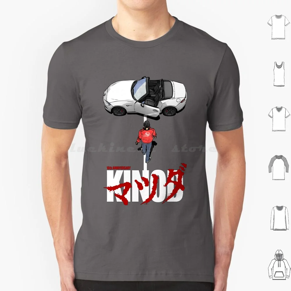 Kinod White Anniversary Txt White Nd Miata Anime Tshirt Design T Shirt 6xl Cotton Cool Tee Miata Nd Na Akira Anime Mazda
