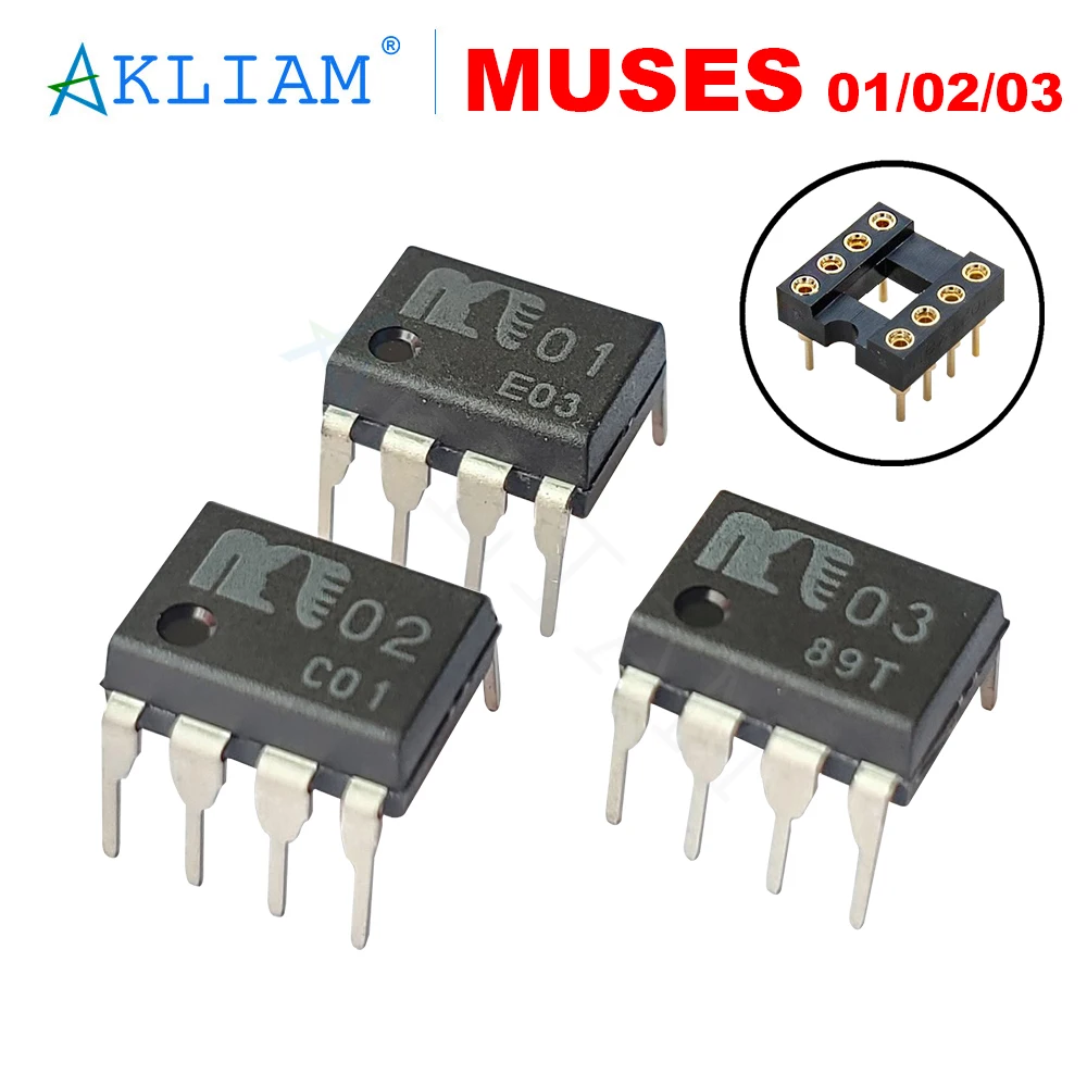 AkLIAM 1 Piece JRC Original MUSES02 MUSES 02/01/03 Op Amp MUSES01 MUSES03 High Fidelity Sound Quality Operational Amplifier