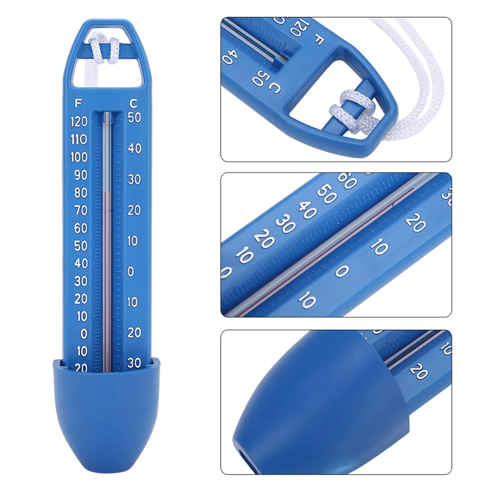 2Pcs Floating Swimming Pool Thermometer For Swimming Pool SPA Sauna Hot Spring 16.5x3.7cm