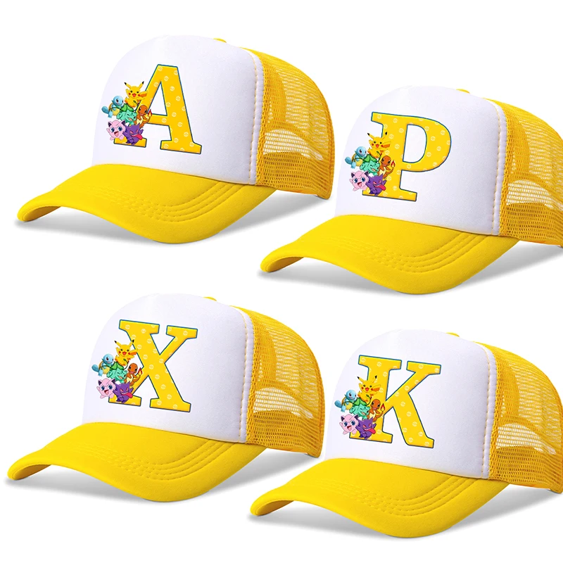 

Pokemons Cute Baseball Cap Kids Game Letters Anime Print Street Canvas Hat Boys Man Sports Outdoor Casual Sunshade Birthday Gift