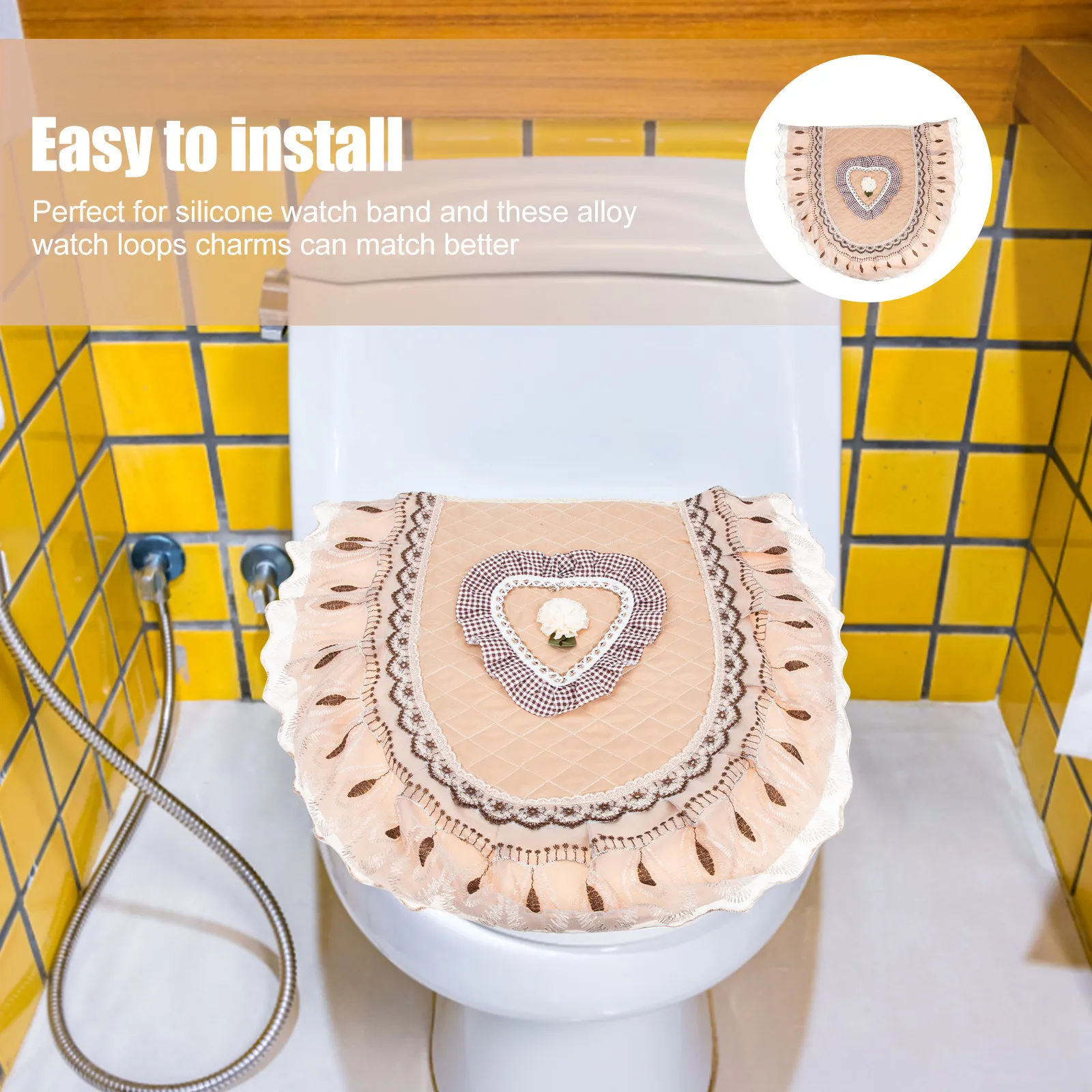 

1Set Thickened Warm Toilet Seat Cover Soft Skin-Friendly Cushion Reusable Washable Simple Design for Home Travel Elderly Moms