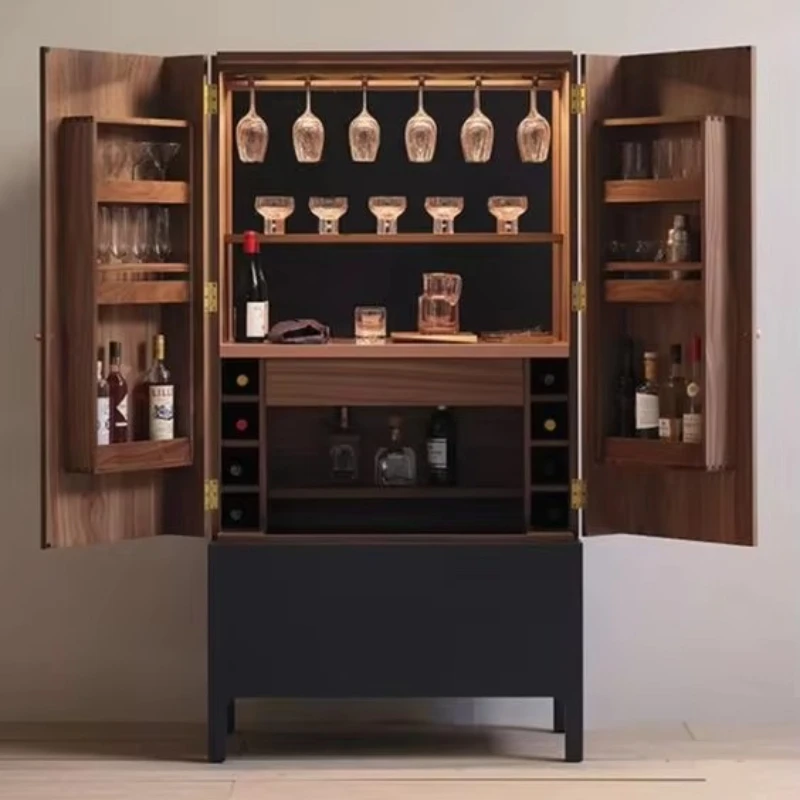 

Modern style red bar cabinet Solid wood bar cabinet Hot price