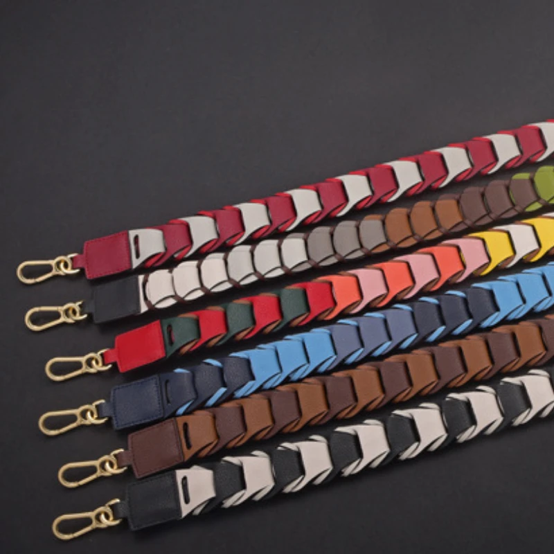 98cm Real Leather Wide Shoulder Bags Belts Strap for Women Handbags Accessories Crossbody Bags Belts Straps Punk Red Brown Blue