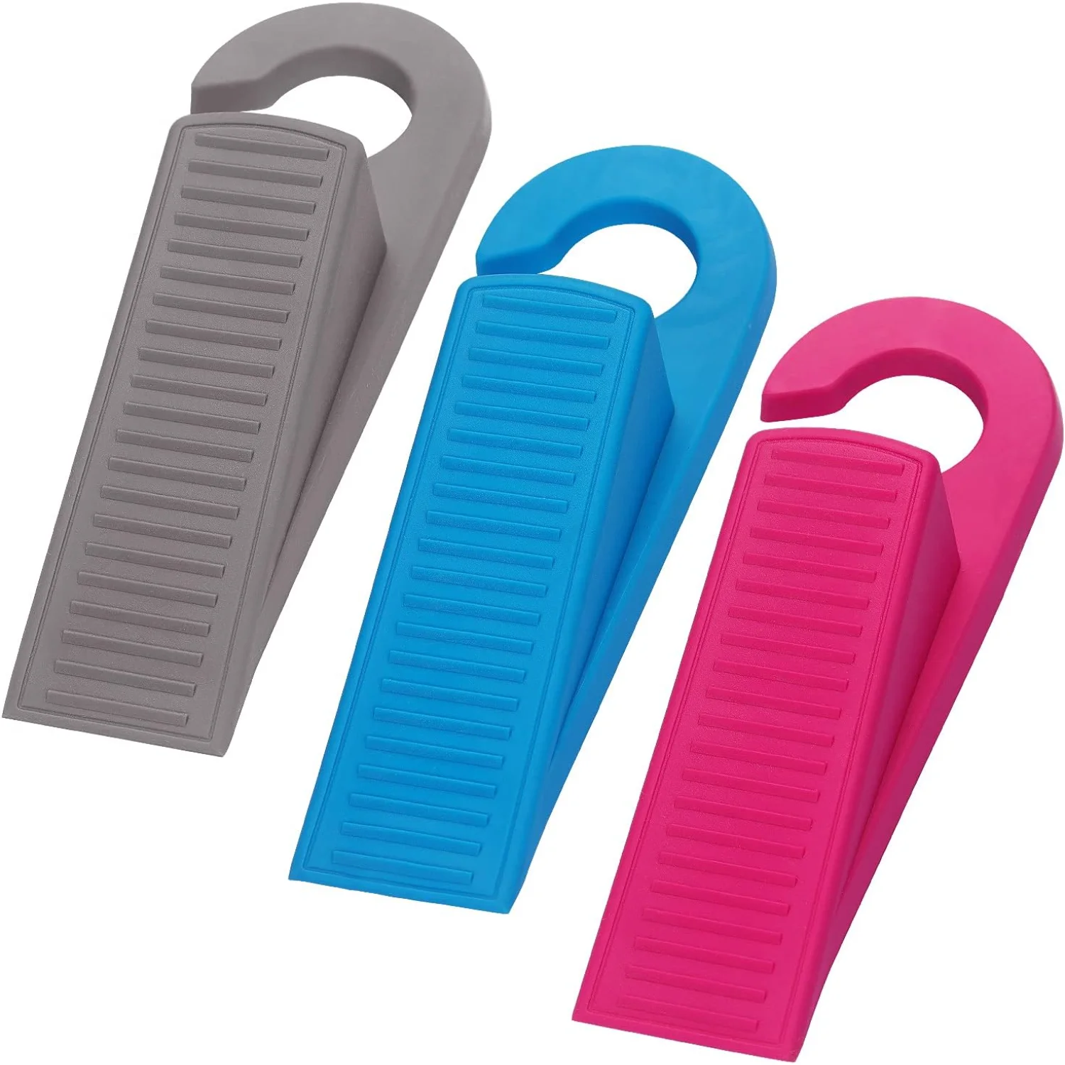 Pack Rubber  Type Door Stoppers 1 Inch Thick Door Stop  on All Floor Surfaces, Control The Size of The Door Gaps and Prevent The