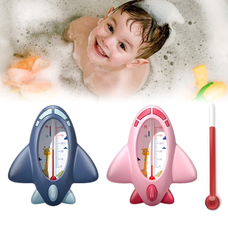 Sensor de temperatura para bebés, termómetro de ducha impermeable flotante, avión, baño de bebé, termómetro de agua, seguro