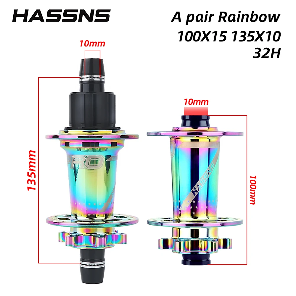 HASSNS Dirt bike hubs 32 holes 135X10 100X15 Single speed HG Structure compatible with 8/9/10/11 speeds