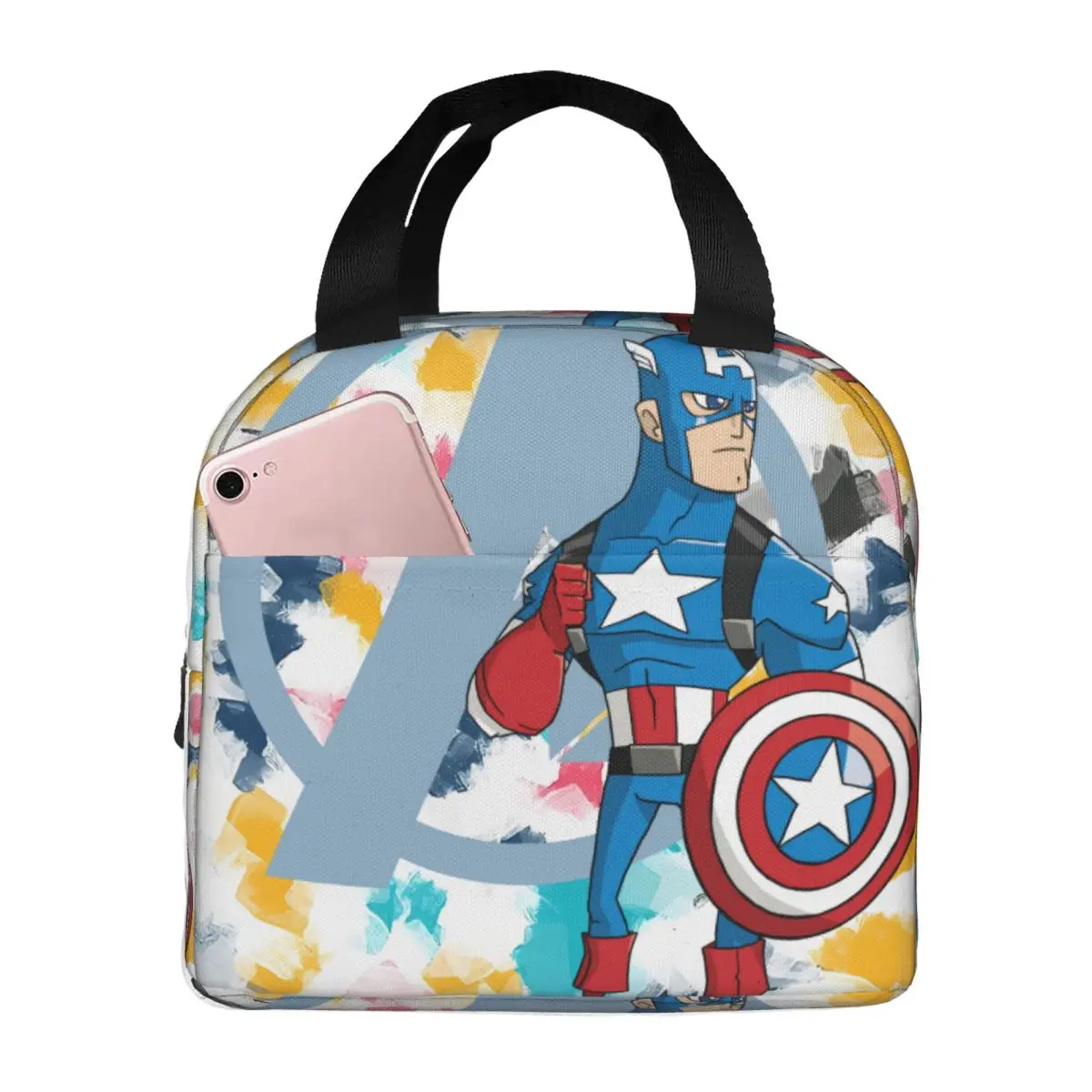 Hiking Hot Selling Marvel Leakproof Insulated Accessories Captain America Bento Box Teenager Picnic Storage