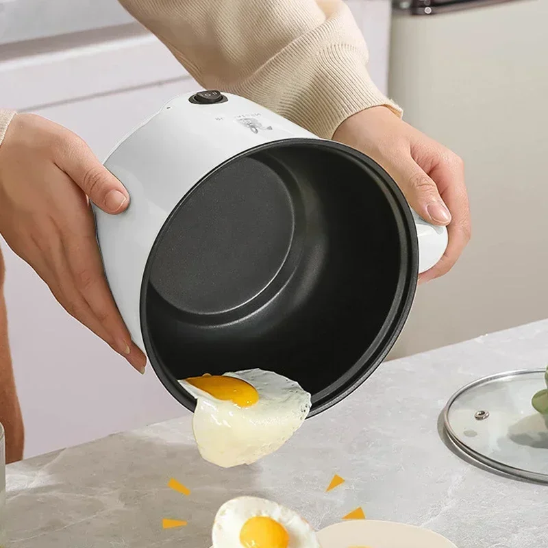 220 فولت طباخ كهربائي صغير متعدد الوظائف وعاء الطبخ غير عصا مقلاة رامين عنبر صغير الكهربائية إناء/ قدر لطيف الكرتون