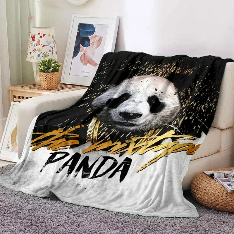 

3D Printed Pattern Baby Blanket Funny Panda Graphics Home Bed Sofa Picnic Office Cover Decor Comfortable Throw Blankets Kids