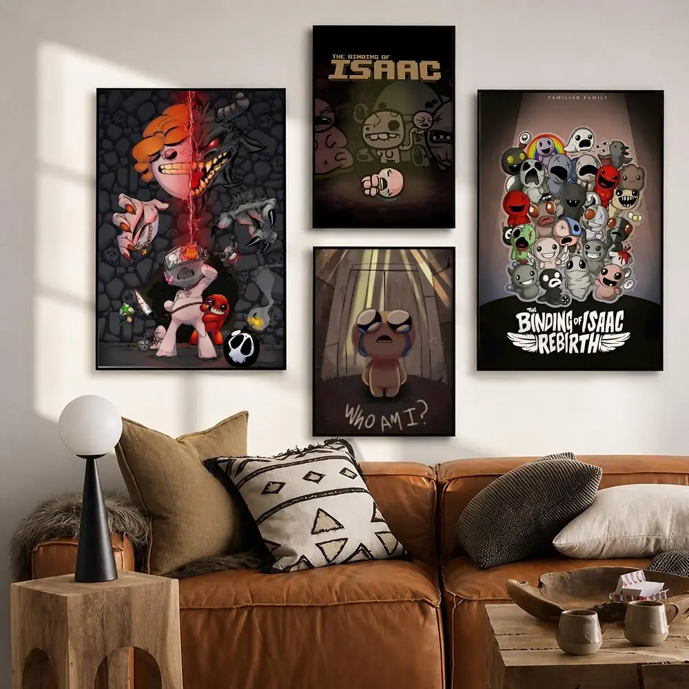 The Binding of Isaac Game Poster HD poster wall art self-stick no-residue for home cafe office great gift