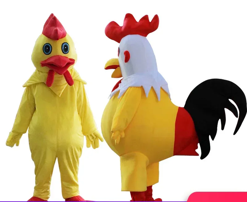 Rooster Mascot Costume Cock Costume Halloween Carnival Christmas Party Funny Animal Chicken Mascot Clothing Adult Size