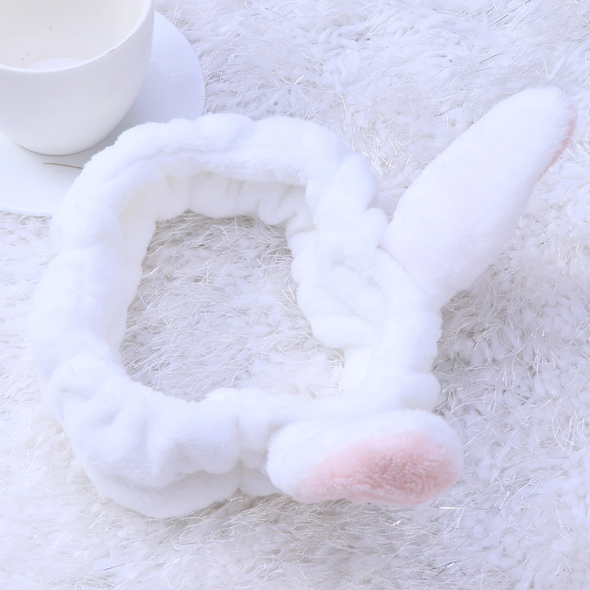 عصابة رأس على شكل أذن أرنب، رباط شعر مرن للنساء والفتيات، أداة تنظيف الوجه والمنتجعات الصحية وأذنين الأرنب #5