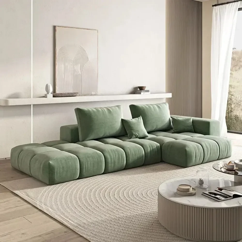 Luxury Mordern Fabric Sofa Living Room Apartment Flannel Material Sofa Bed 2/3/4 Seater Sofa Muebles Canape Salon Home Furniture