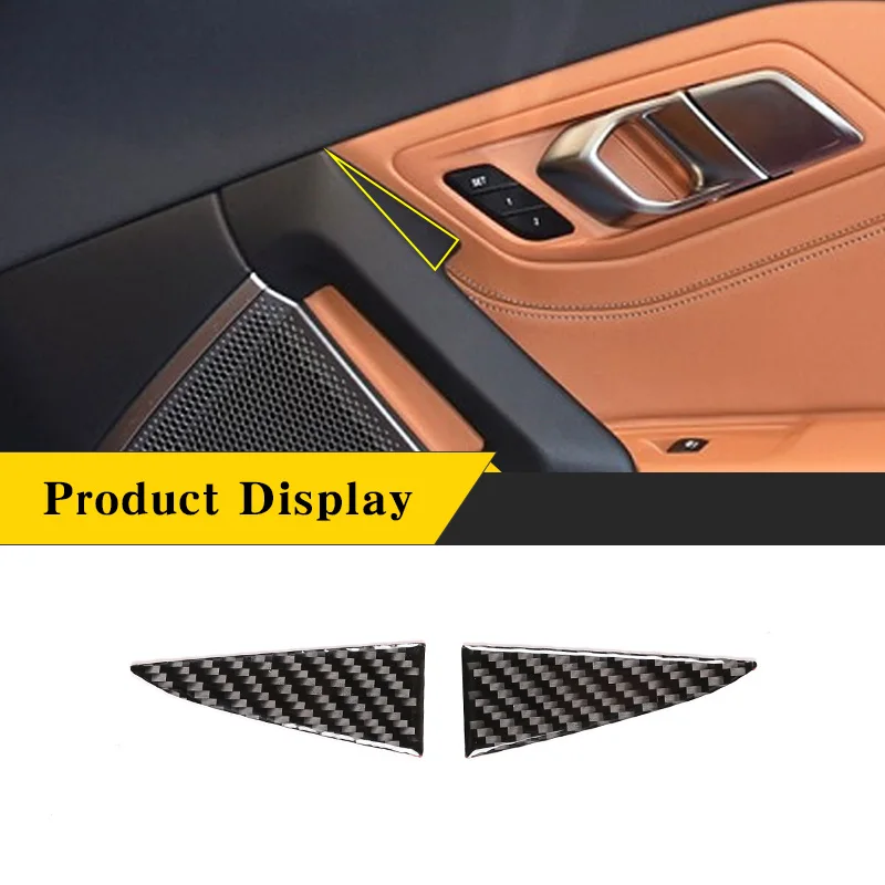 

For BMW Z4 G29 2017-2020 Car Inner Door Armrest Sticker Soft Carbon Fiber Car Interior Decor Strip Car Interior Accessories