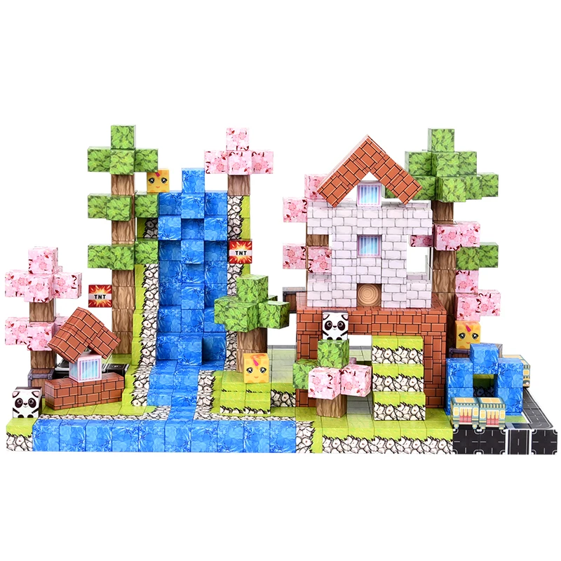 كتل مغناطيسية مخصصة، مكعبات مغناطيسية - ألعاب جذعية للأطفال 3+. هدايا مثالية للهالوين/عيد الميلاد قابلة للتكديس للأولاد والبنات