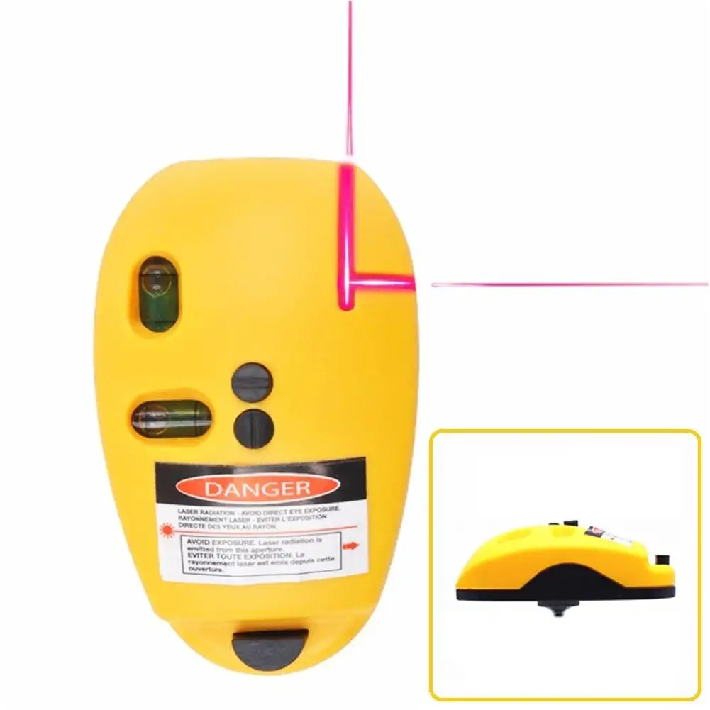 Portable Mini Vertical Laser Spirit Level Laser Straight Measuring Mouse-shaped Level Self-leveling Degree 90 Tool U8A6