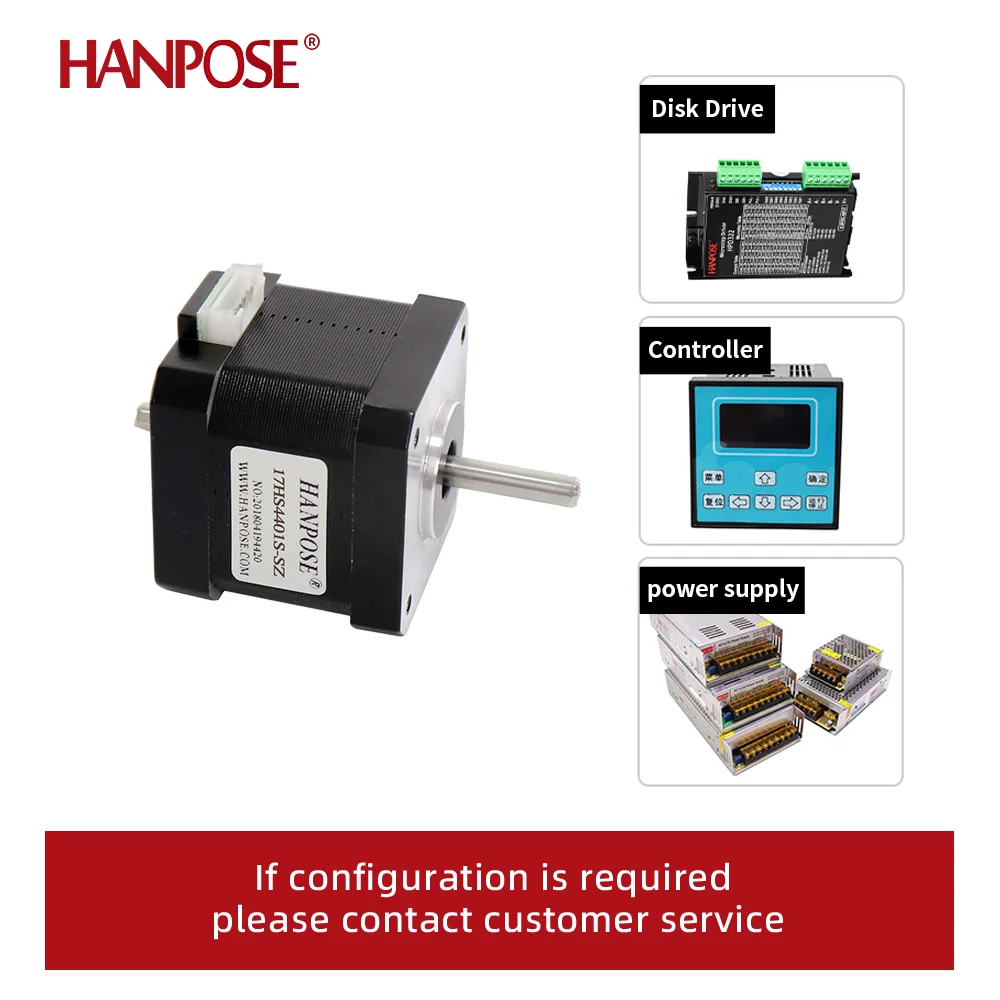 Nema 17  Double Shaht Stepper Motor   1.6A 45N.CM 4-Lead 17HS4401S-SZ  40MM 42 Series Motor For 3D Drawing Instrument