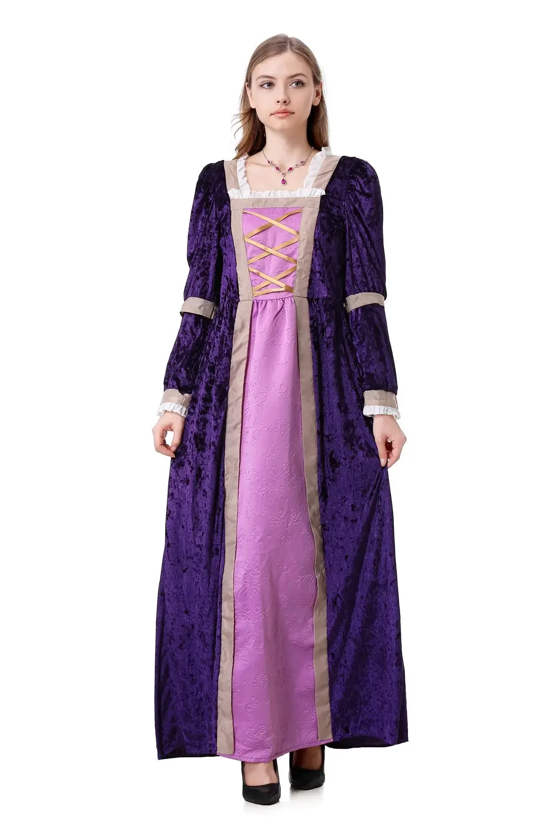 

Sexy Women Medieval Renaissance Gothic Retro Court Noble Princess Cosplay Costume Halloween Vintage Victorian Queen Fancy Gown