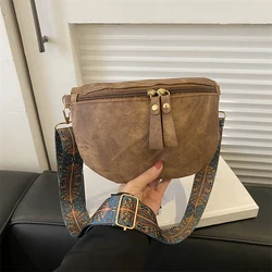 여성용 PU 가죽 허리 가방 세련된 호보 솔리드 컬러 숄더 사첼 럭셔리 디자이너 가슴 가방 와이드 스트랩 패션 패니 팩