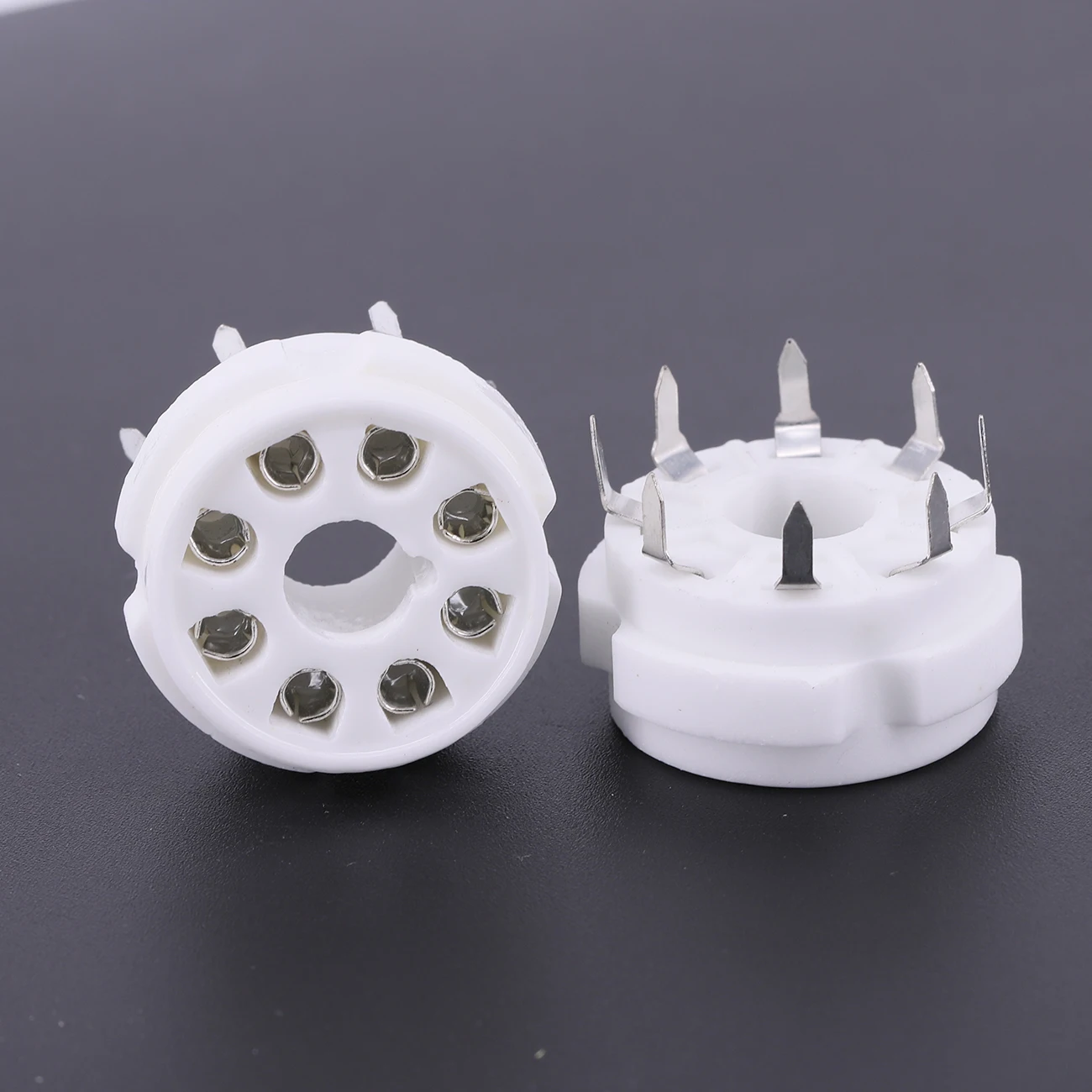Base de válvula de cerámica de 8 pines para EL34, 6L6, 6V6, 5AR4, 6550, 6CA7, KT66, KT88, 6SL7, 6SN7, amplificador de tubo de Audio Vintage, HIFI DIY, 1 ud.