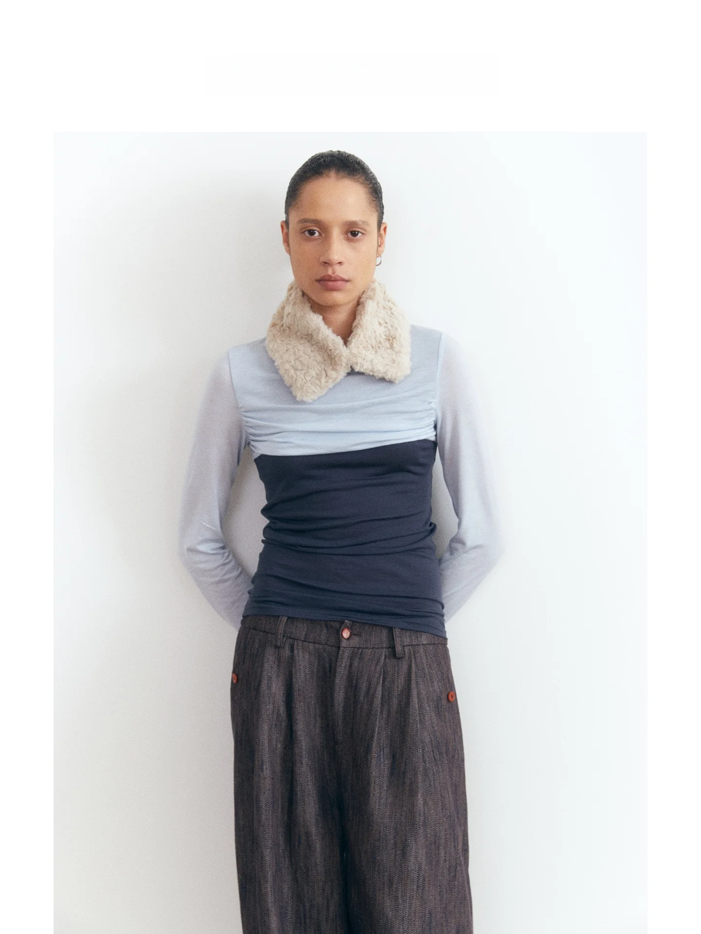 Leonorayang Thickened Plush Scarf Women's Winter Fashion Accessories Warm Polyester Fiber Long Rectangle Shape  Color