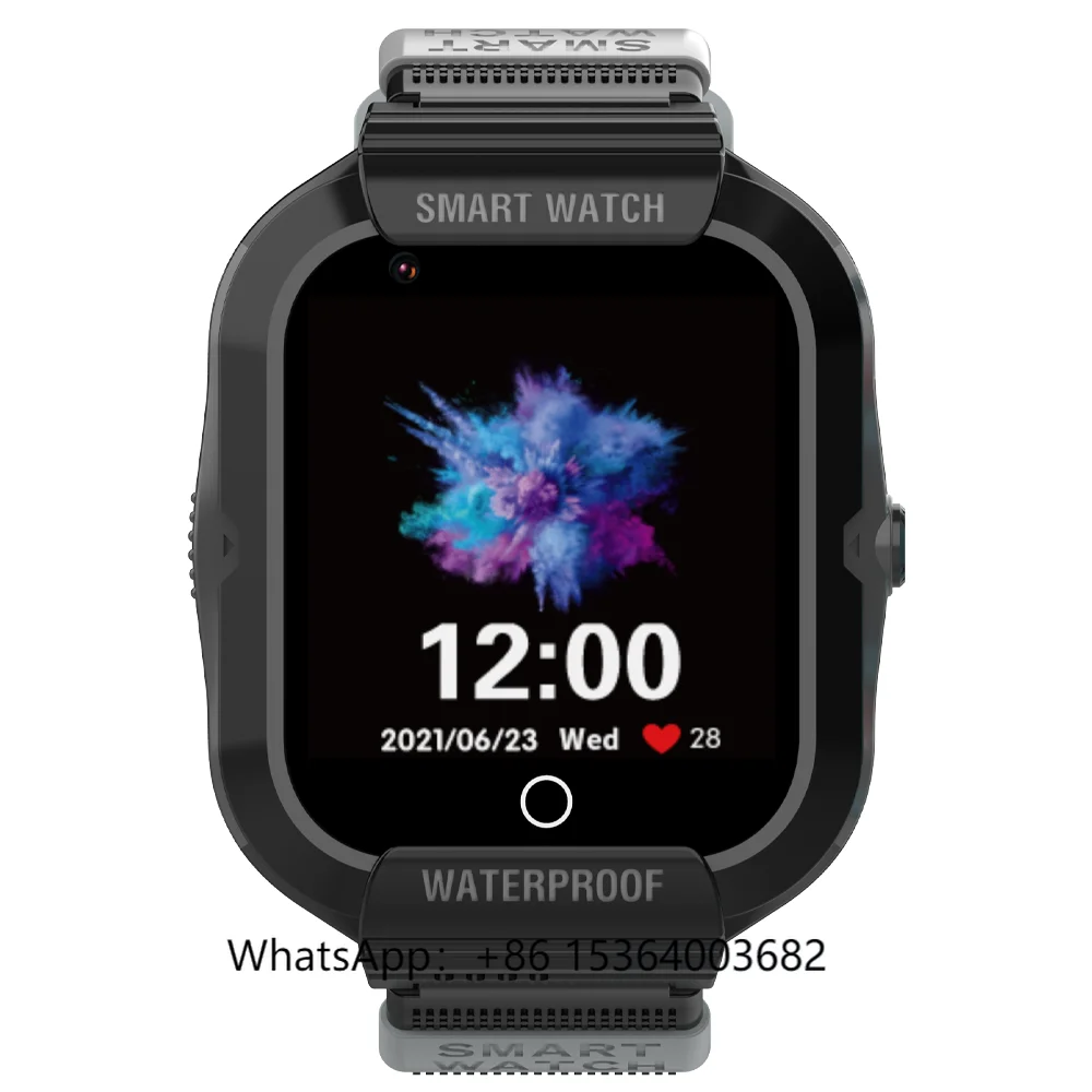 

TJXLWonlex CT14 4G RTOS GPS Sim Card Cheap Touch Screen Black Smartwatch Phone Video Call SOS WIFI IP67 Waterproof for Kids Safe