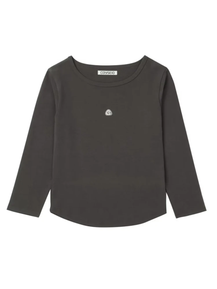 

Slim Fit Seven Quarter Sve Base irt Korean Sle Simple Versatile Elastic T-irt Women's ort Cotton Blend Top