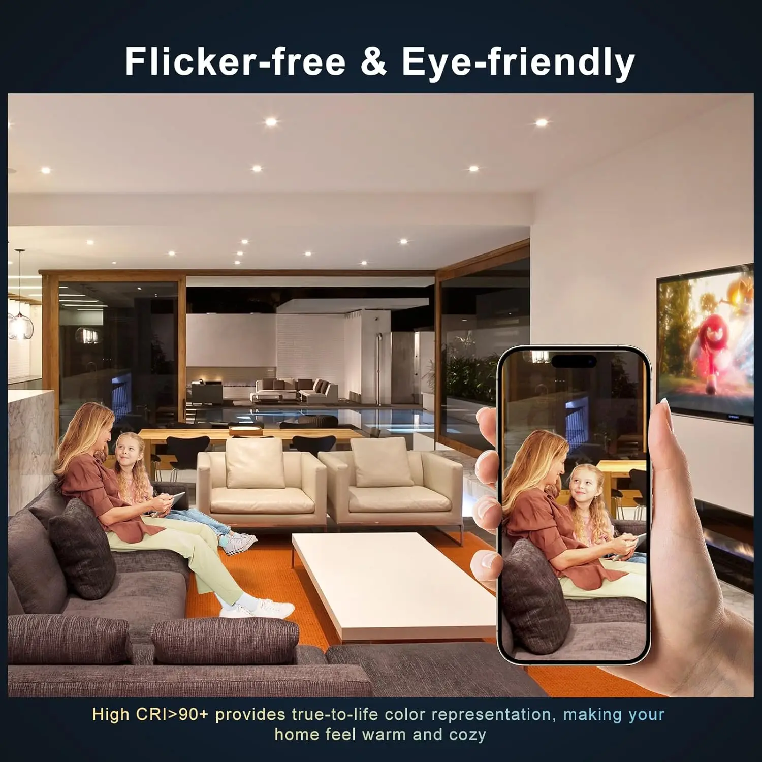 TUYA Downlight WIFI, 10W Smart LED Dimming Spot Light, 2700-6500k RGBCW Color Warm Cool, Voice with Alexa Google Home image 3