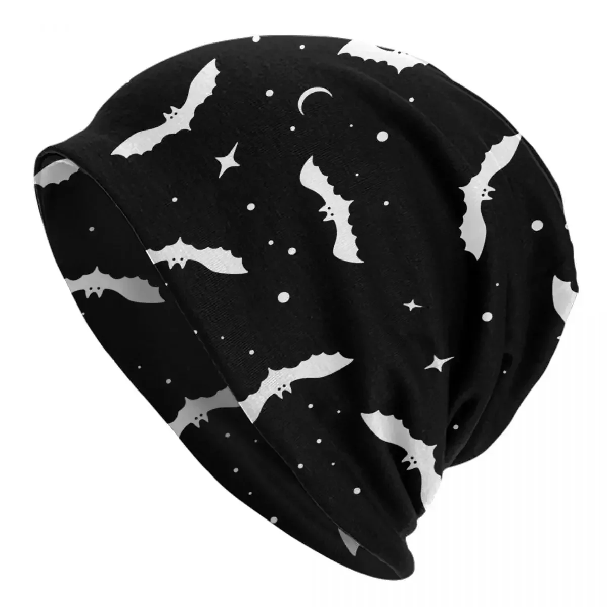 Halloween Trick-or-treating Outdoor Hats Black Night Bat Thin Hat Bonnet Special Skullies Beanies Caps Men Women's Earmuffs