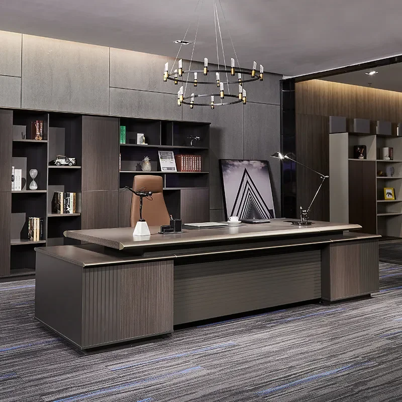 Light Luxury Modern Boss Desk President Desk Manager Office
