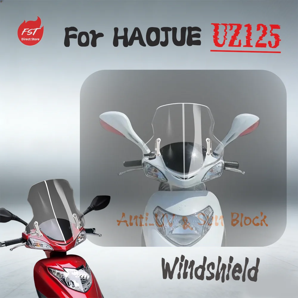 

For Haojue UZ125 Adjustable Wind Screen, Windproof & Rain Guard, Easy Install Modified Parts