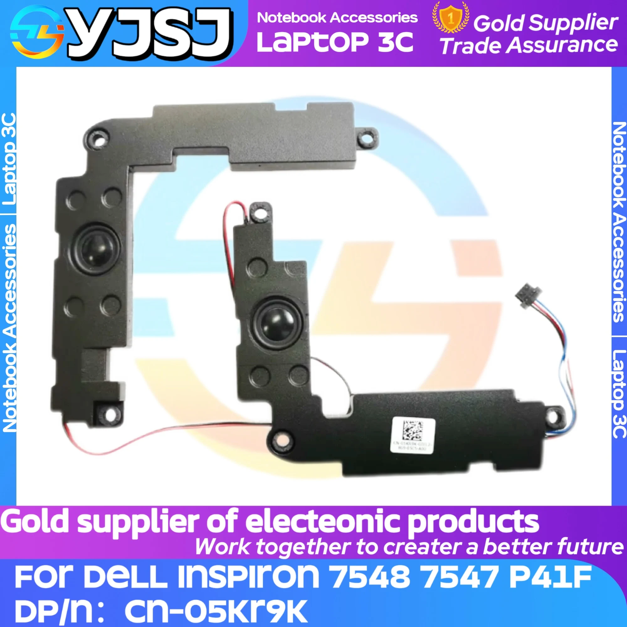 New laptop internal Speaker For Dell Inspiron 7548 7547 P41F Laptop Built-in Speaker CN-05KR9K 5KR9K Internal Sound High Quality