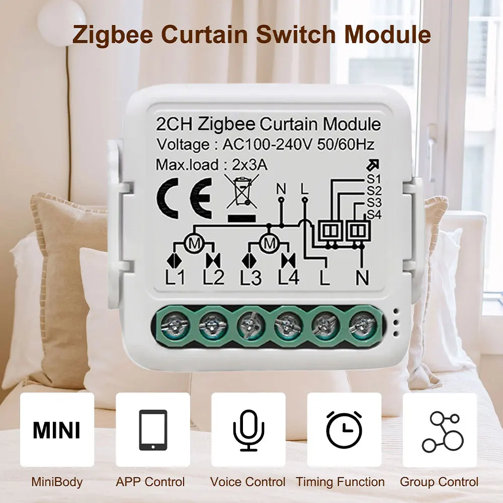 Tuya Zigbee Smart Vorhang Schalter Modul Für Jalousien Rollladen Elektromotor Smart Life Control Funktioniert Mit Alexa Google Hause
