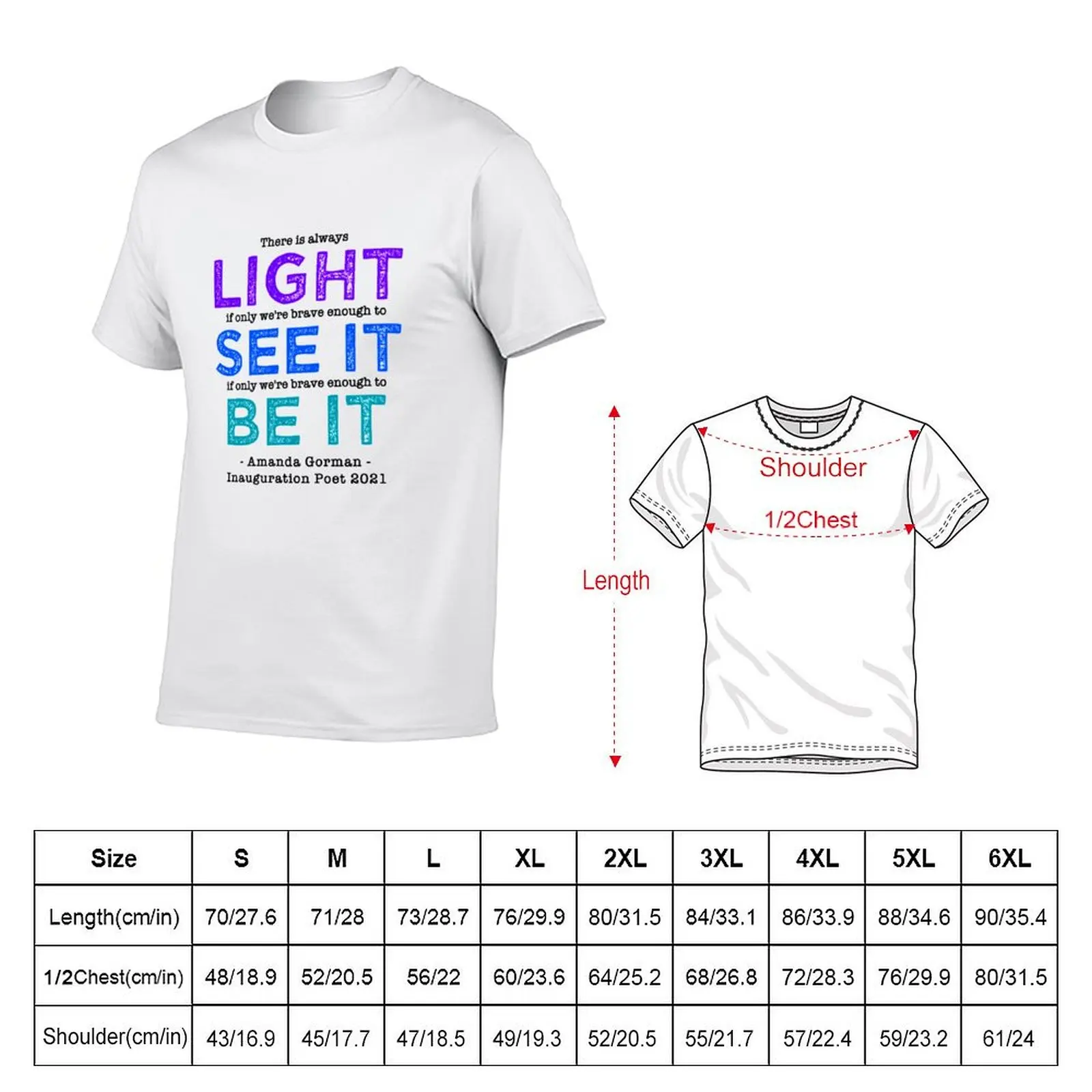 Amanda gorman inaugruration poet 2021 T-Shirt High Elasticity Sports Tee Shirt