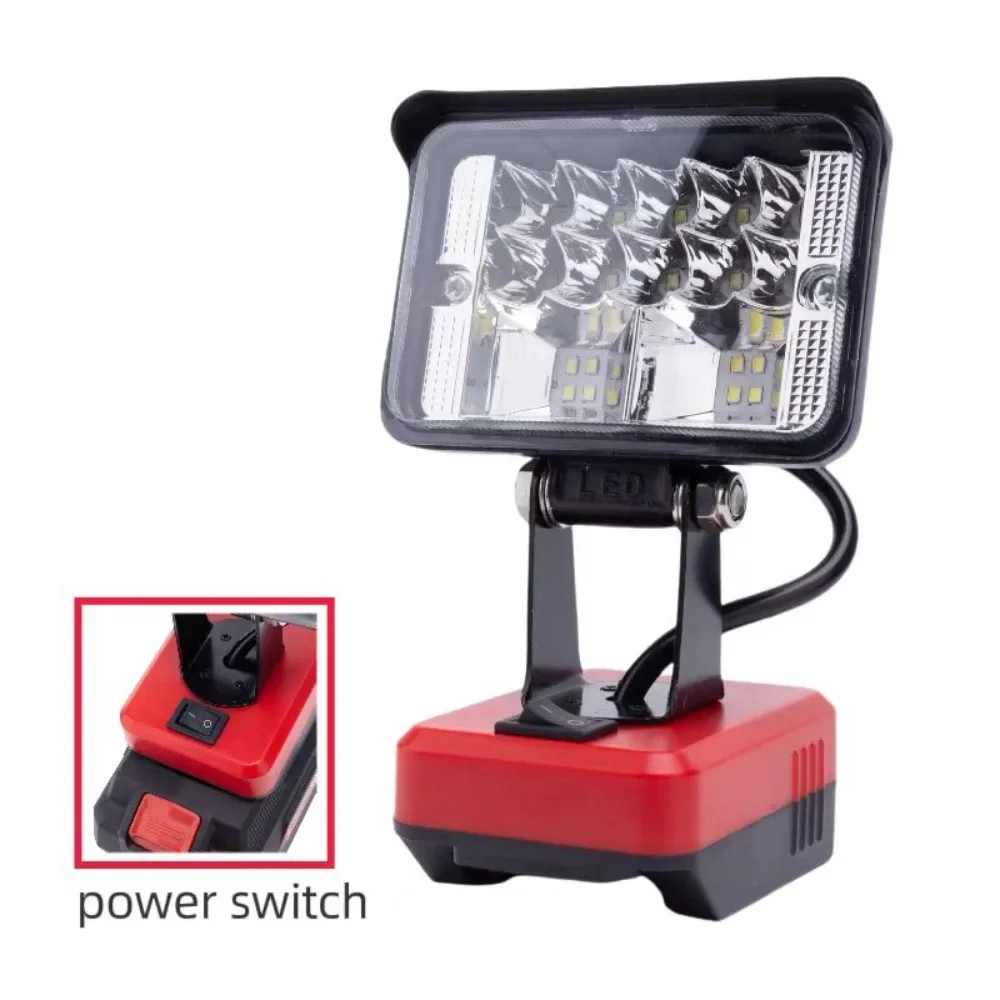 12W Portable Power Battery Power Supply Portable LED work Light For Parkside X20V TEAM Battery With USB And C-type Charger Ports