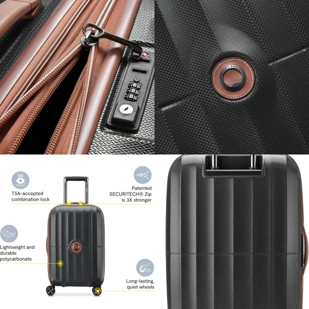 

Expandable Hardside Spinner Luggage, Black, Large 28 Inch