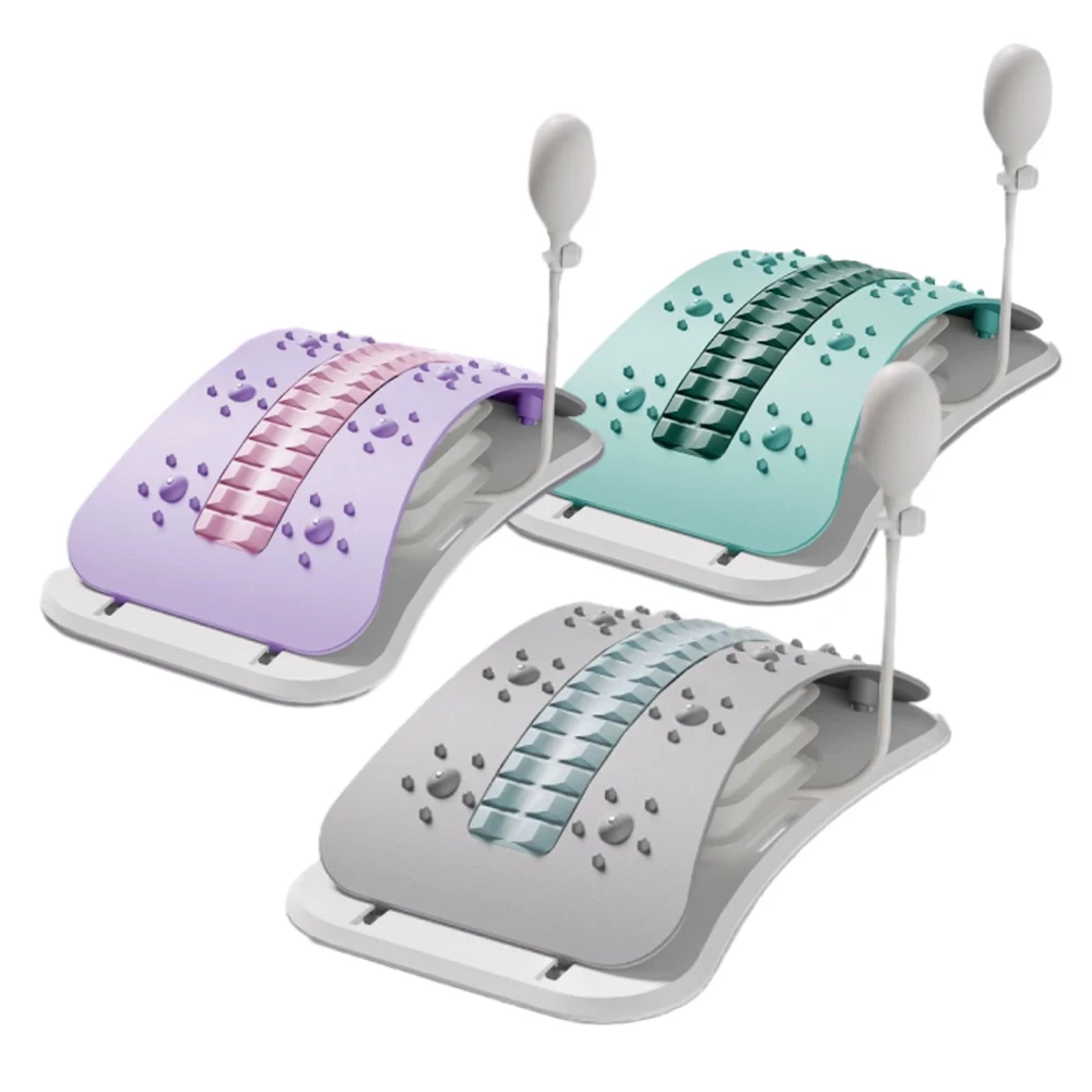 Multi-nível ajustável volta maca massageador airbag cintura pescoço alongamento apoio massagem lombar cervical relaxamento muscular