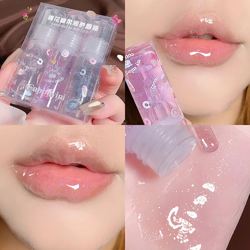 Cappuvini Pfirsich Lippen öl frische Frucht transparentes Glas Lippen balsam lang anhaltende feuchtigkeit spendende flüssige Lippenstift Lip gloss Kosmetik