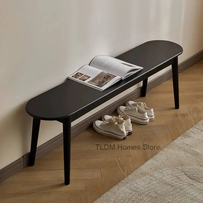 Camping bois salle à manger tabourets minimaliste arrière-cour noir cuisine salle à manger chaises banc hôtel hall Eetkamerstoelen meubles de maison