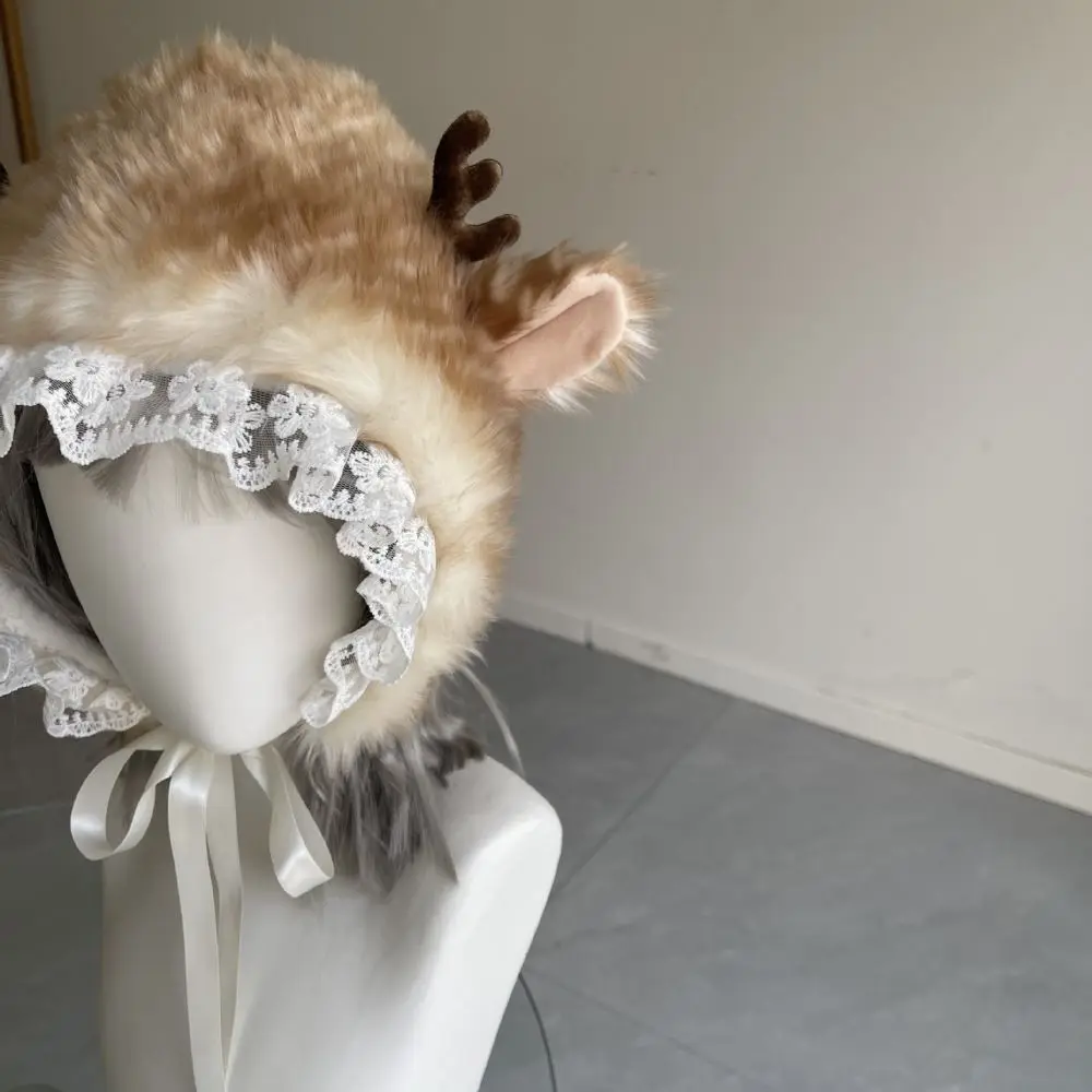 Thick Deer Pattern Faux Fur Scarf Leg Cover Faux Mink Fur Mink Fur Fake Collar Soft Fluffy Animal Print Plush Neck Warmer