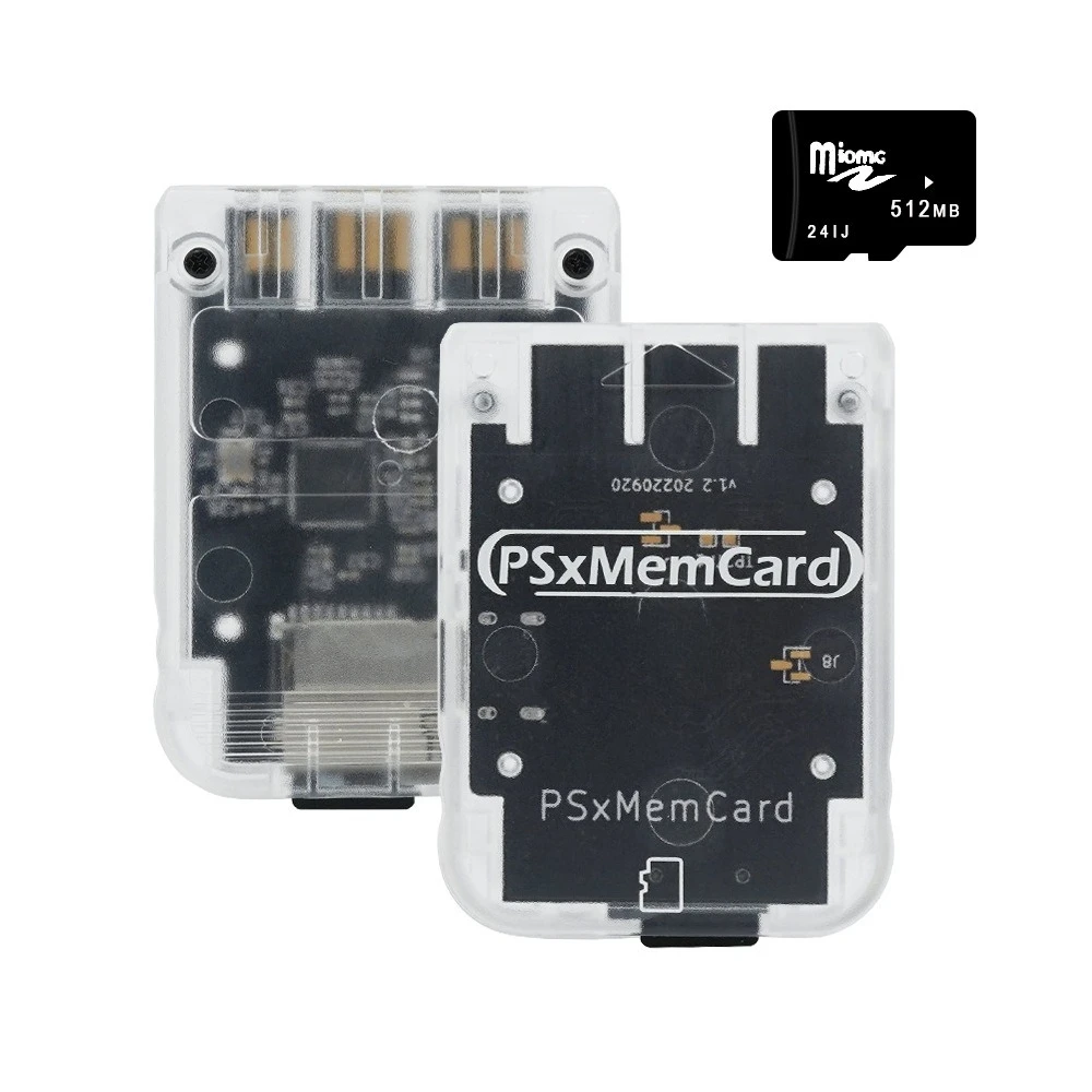 bitfunx-psxmemcard-メモリカードは、ps1-ps-one-コンソール、raspberry-pi-rp2040-チップセット、ゲームコンソールアクセサリーに適しています。