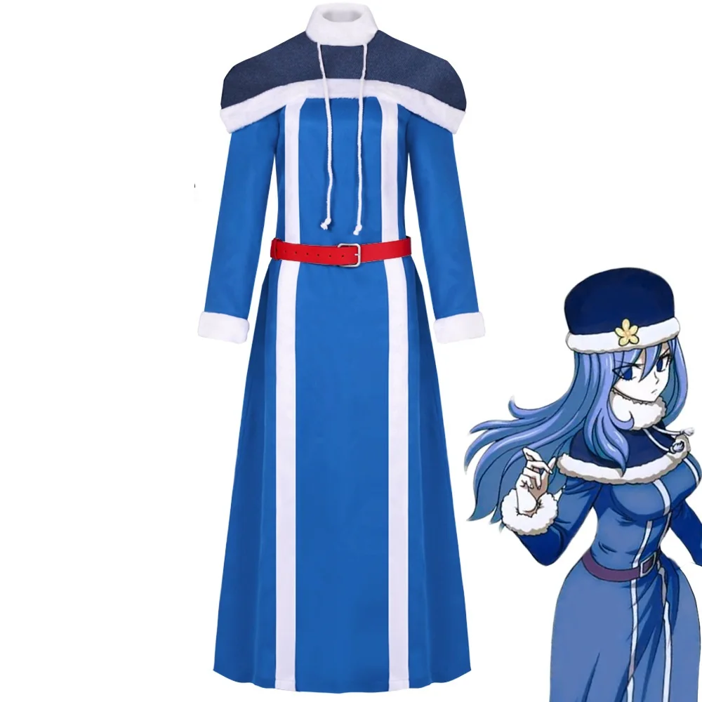 Anime Fairy Juvia Lockser Sets Cosplay Costume Tale Juvia Lockser Blue Uniform Woman Girls Halloween Cosplay Clothings