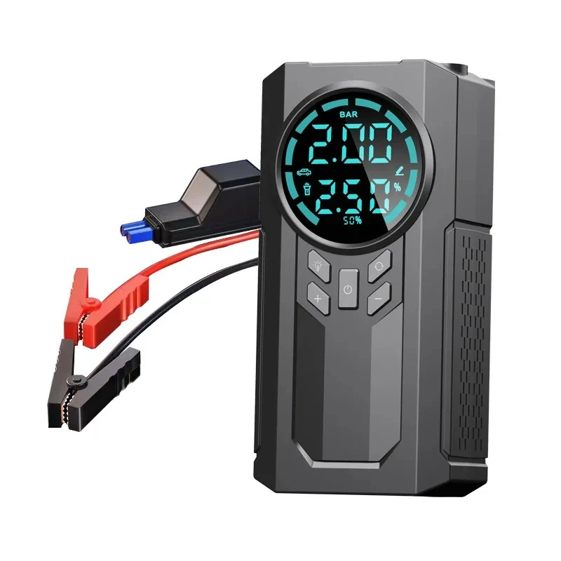 

High Quality Portable Air Pump Light Emitting Diode Digital Display Tire Compressor with Tire Pressure Monitor Digital