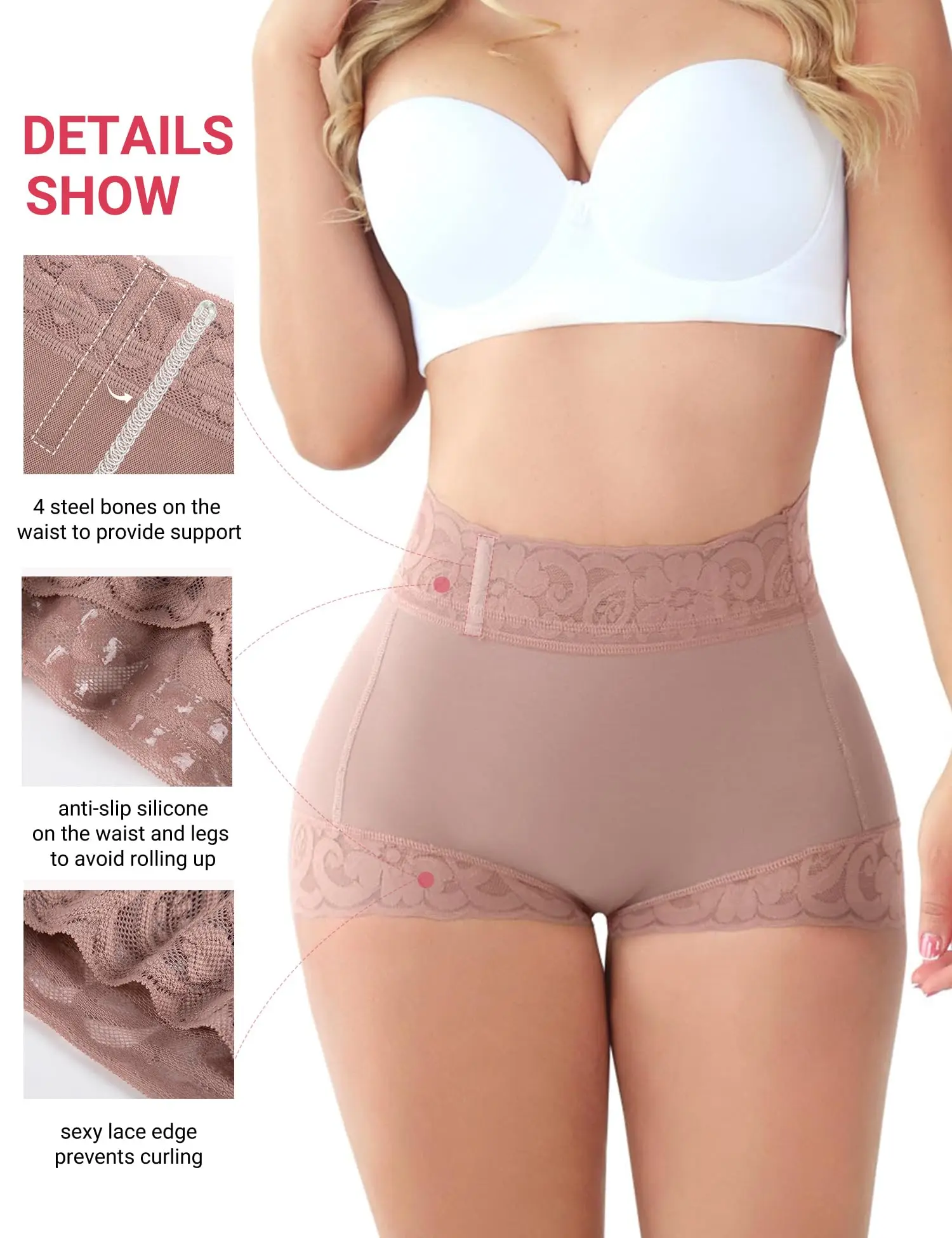 Трусики с подтяжкой ягодиц, корректирующее белье для женщин, компрессионное нижнее белье, короткое кружевное корректирующее белье для ягодиц