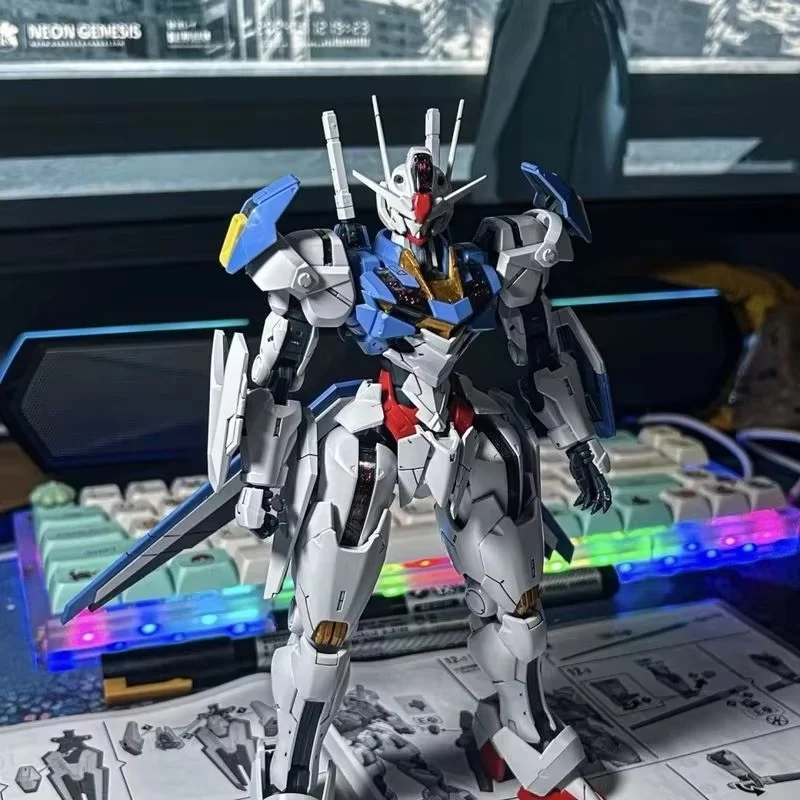 FM 1/100 الجوي الساحرة من ميركوري ميكا الجمعية أطقم منمذجة سطح المكتب الديكور دمية الأولاد لغز اللعب هدية تحصيل #3