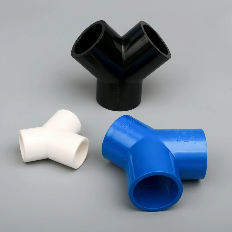 1PC 20/25/32/40/50/63mm PVC Y-type Tee Connectors Garden Irrigation Water Supply Tube Joint Adapter Aquarium Water Pipe Fittings