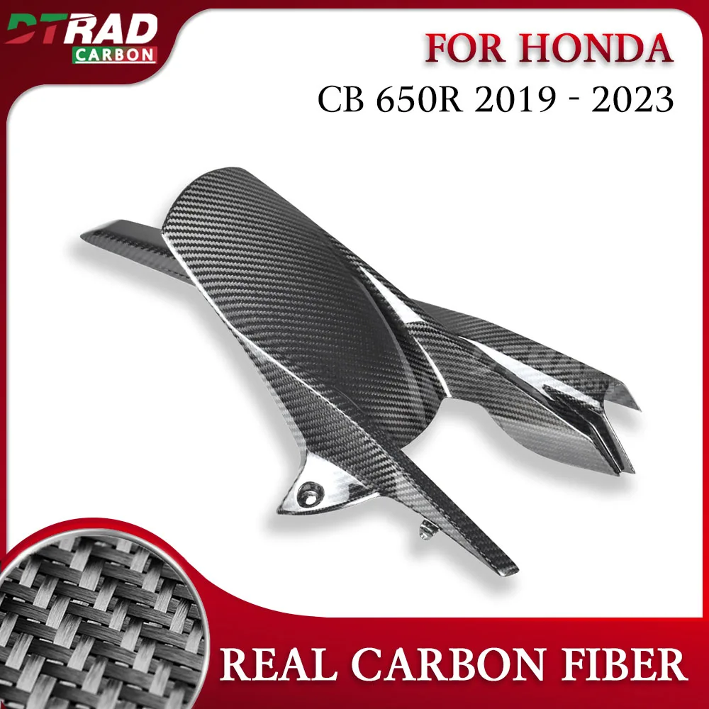 For HONDA CB650R 2019-2023 CB 650R CB650 R Accessories Carbon Fiber Rear Hugger Fender Fairing Kit Chain Cover Protection