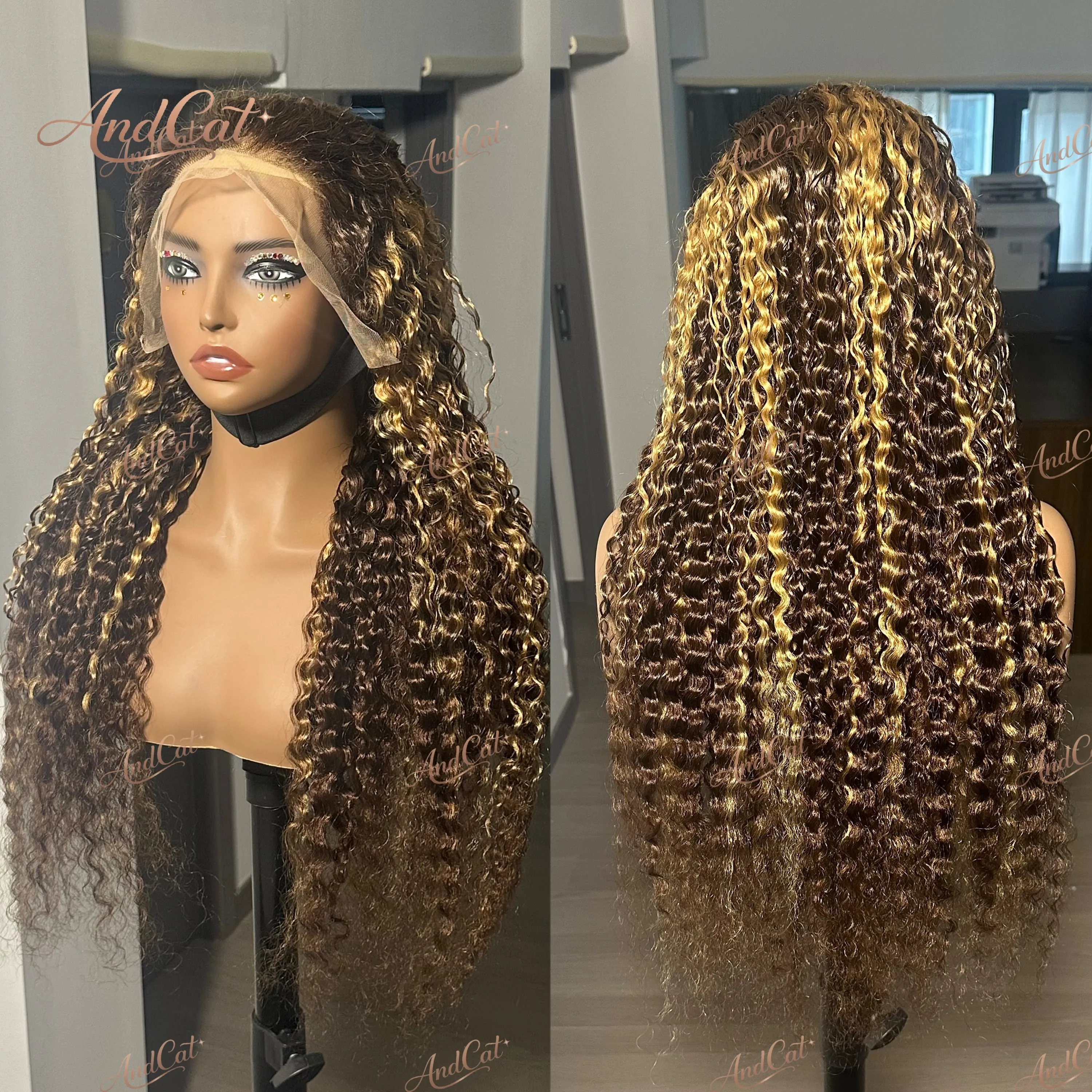 

Накладные парики из 100% натуральных человеческих волос: Волна Water Wave с мелированием 4/27, 13x6 HD Lace Frontal Wig, 36 дюймов, Deep Wave, 13x4 HD Lace Frontal Wig, плотность 200%