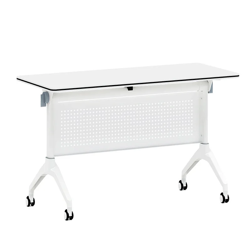 طاولة مؤتمرات قابلة للطي، طاولة خياطة متحركة للمناسبات، مكتب مكتب مزدوج، طاولة تدريب قابلة للطي ومجموعة كرسي